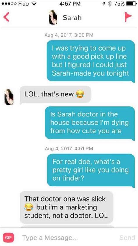 funny tinder pick up lines